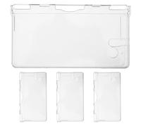 MOBUTOFU 4pcs Transparent Hard Shell Case Compatible for Nintendo NDSi - Clear Shockproof Protective Cover - Gaming Console Protective Frame for Controllers