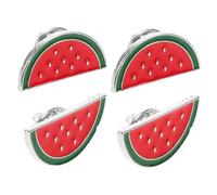 MOBUTOFU 4pcs Watermelon Brooch Pin Cartoon Enamel Pins for Clothing and Bags Material Vibrant Summer Accessories Playful Fruit Design for Women