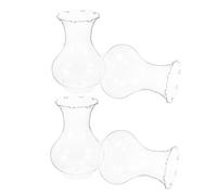 MOBUTOFU 4pcs Wide Neck Plastic Vases Large Flower Vases for Wedding Centerpieces Hydroponic Hyacinth Propagation Containers