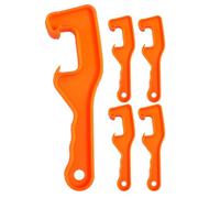 MOBUTOFU 5 Pack Plastic Can Opener Tool for Buckets and Containers Universal Fit Paint Bucket Lid Opener for Home and Home Renovation Use