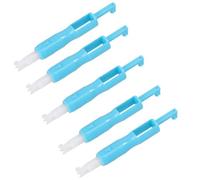 MOBUTOFU 5 Pcs Automatic Needle Threader for Household Sewing Machines, Threading Assistance Tool Plastic and Metal Construction, Easy Needle Threading for Needlework and DIY Projects