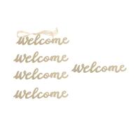 MOBUTOFU 5 Sets Wooden Decorative Welcome Boards Door Pendants Wall Ornaments for Interior and Door Decoration in Shop Or Club with Unique Country Style