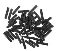 MOBUTOFU 50pcs Metal Shoelace Tips Black 5mm Shoelace Head Aglets for Repair, Shoe String End Caps for Sneakers, Clothing Cords and Laces