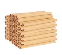 MOBUTOFU 50pcs Refillable Bee Tubes for Beekeeping Natural Reed Material, Replacement Nesting Tubes in Khaki Colour, for Outdoor Mason Bee Houses and Pollinator Support
