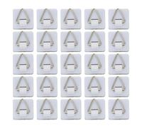 MOBUTOFU 50pcs White Self-Adhesive Photo Frame Hangers Nail-Free Design Wall Mounted Hooks for Home Use with Pp and Iron Material