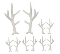 MOBUTOFU 5pairs White Faux Deer Antler Headdresses for Christmas Hair Accessories Unique for Festive Celebrations and Theme Activities