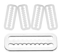 MOBUTOFU 5pcs 316 Stainless Steel Diving Weight Belt Keepers with Serrated Teeth, 50mm Webbing Slide Buckles for Scuba and Snorkelling Equipment