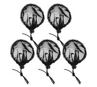 MOBUTOFU 5pcs Black Elastic Wig Cap Hair Net for Women 5.89 Inch Drawstring Hair Nets Ballet and Ponytail Styling