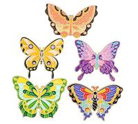 MOBUTOFU 5pcs Butterfly Brooch Fashion-match for Women Lapel Pins Jewelry for Backpacks Hats Clothes Bags Enamel Brooch Pin Charm Alloy Material Colorful Design