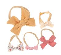 MOBUTOFU 5pcs Cute Bow Headbands for Girls Soft Boy Girl Hair Accessories for Newborn Photography Boy Girl Outfits and Everyday Wear