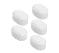 MOBUTOFU 5pcs Mini Small Watch Cushion Pillow Inserts Pu Leather Watch Pad for Winder Display Case Travel Jewelry Box Holder White Ring