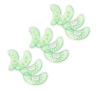 MOBUTOFU 6 Pairs Gel Ice Packs Reusable for Eyes Small Plastic Cooling Gel Pads Fast Cooling Moisture Green for Flights and Home Use