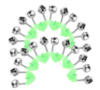 MOBUTOFU 60pcs Fishing Rod Bells Plastic Bite Alarm with Extra Loud Dual Alert Secure Grip Fishing Bell Clips for Carp and Ice Portable Fish Bite Indicator Accessories