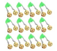 MOBUTOFU 60pcs Plastic Fishing Bell Clips with Dual Loud Bite Alarm Bells Sensitive Rod Alert Indicators for Carp and Sea Fishing Lightweight and Secure Fit