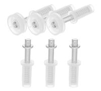 MOBUTOFU 6pcs Bifold Door Top Roller Guide Wheel Top Pivot Spring Loaded Carbon Steel and Plastic White for Folding Closet Door DIY Repair Replacement