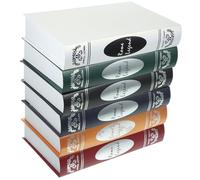 MOBUTOFU 6pcs Fake Books Decorative Simulation Book Model with Coated Paper Material Adds Retro Ambiance for Office and Shelf Desktop Home Decoration in Assorted Colour Random Color