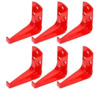 MOBUTOFU 6pcs Fire Extinguisher Hook Wall Mount Bracket for 9-20 Lb Small and Large Extinguishers, Carbon Steel Construction with Predrilled Holes and Optimized Hook Angle, Suitable