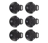 MOBUTOFU 6pcs Golf Club Number Marker for Headcovers and Fairway Woods, Black Plastic Lightweight Tag with Universal Compatibility and Elegant Appearance, for Golf Enthusiasts and Family