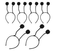 MOBUTOFU 6pcs Hair Ball Headband Set for Women and Comfortable and Not Easy to Fall off Non-woven Fabric and Iron Material for Cosplay and Party Headwear