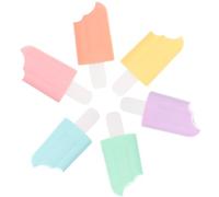 MOBUTOFU 6pcs Ice Cream Shape Highlighters Marker Pens Fluorescent Markers Compact Design Works on Paper Surfaces for School and Office Use