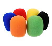 MOBUTOFU 6pcs Mic Windscreen Handheld Mic Covers Sponge Microphone Protective Thick Covers Close Fit without Leakage for Performance and News Interviews