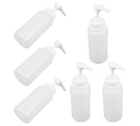 MOBUTOFU 6pcs Ml Thickened Hdpe Pump Bottle with Precise Liquid Control, Minimalist Aesthetic Refillable Lotion and Soap Dispenser for Kitchen and Public Use
