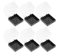MOBUTOFU 6pcs Plastic Small Display Box with Lid for Mineral Specimens, Easy to Store and Not Easily Deformed, for Lab Samples and Rock Collections