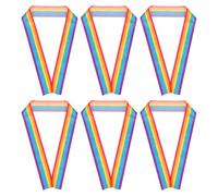 MOBUTOFU 6pcs Rainbow Pride Sash Accessories Fabric Shoulder Belts Lightweight for Parade Events and Party Favour Unisex Design