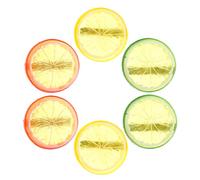 MOBUTOFU 6pcs Realistic Lemon Hair Clips for Women, Cute Acrylic Fruit Hair Accessories, Versatile Design Suitable for Daily Wear and Birthdays