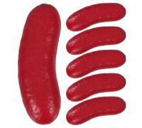 MOBUTOFU 6Pcs Simulation Hot Dog: Realistic Fake Sausage Display Decoration - Lifelike Food Props - Decoration Sample Display Model for Home Kitchen Desktop