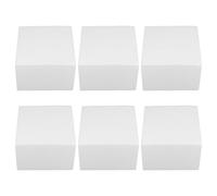 MOBUTOFU 6pcs Square Foam Cake Dummy for Beginners, White Polystyrene Fake Cake Model with Multifunctional Design and Easy Cleaning, for Family Gatherings and DIY Crafts