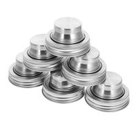 MOBUTOFU 6pcs Stainless Steel Cocktail Shaker Lids Sturdy and Practical Spout Dispenser Covers for Mixing a Cocktail the Bar or Kitchen Use