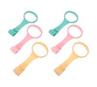 MOBUTOFU 6pcs Stand up Rings for Crib Hanging, Plastic Walking Exercise Handles with Multi-Functional Play and Stimulating Visual Interest, Suitable for Indoor and Outdoor Use