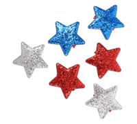 MOBUTOFU 6pcs Star Hair Clips for Women with Sequin Cotton Material, Secure Grip and Versatile Use, for Independence Day Parties and 4th of July Celebrations