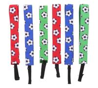 MOBUTOFU 6pcs Wide Elastic Sports Headbands for Running Workout, Cloth Sweatbands, Lightweight Fast Drying, Unisex
