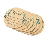 MOBUTOFU 7pcs Cards Wooden Month Signs for Boy Girl Double-Sided Newborn Photo Props for Nursery Decor and Capturing Memories