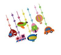 MOBUTOFU 7pcs Felt Vehicle Hanging Pendants Kindergarten Classroom Ceiling Decorations Cartoon Car Designs Soft Felt Decor