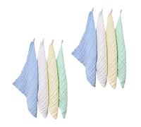 MOBUTOFU 8pcs Baby Washcloths Cotton Handkerchiefs Newborn Soft Face Towels Multi-Color 28x28cm Suitable for Bathing and Facial Cleaning