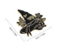 MOBUTOFU 8pcs Brooch for Halloween Lapel Pin Cat Pin Brooch Halloween Costume Cat Design Suit Backpack Witch Hat Alloy Alloy Black