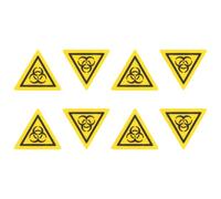 MOBUTOFU 8pcs Hazard Risk Warning Stickers for Lab Biohazard Warning Sticker for Infection Caution Easy to Store Marking Labels for Equipment