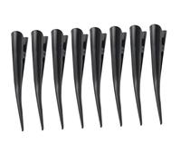 MOBUTOFU 8pcs Metal Hair Separate Clips Black Seamless Duckbill Hair Clips Hold Tight No Damage for Coloring and Blow Drying
