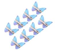 MOBUTOFU 8pcs Mini Butterfly Hair Clips for Women and Stainless Steel Material Hold Hair without Slipping Suitable for Birthday and Banquet Cute and Bright Colour