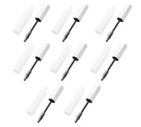 MOBUTOFU 8pcs Reusable 10ml Lash Wand Tube and Empty Lip Gloss Container with Matte Silver Tube and Sleek White Eyelash Bottle for Eyelash Travel Container and Makeup Bag