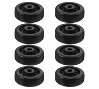 MOBUTOFU 8pcs Treadmill Moving Wheel Gym Roller Replacement Caster Wheel 360° Rotation High Load Capacity Pp Polyamide Black for Treadmill and Exercise Bike