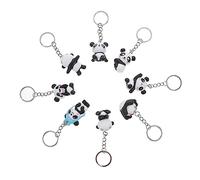 MOBUTOFU 8pcs Unique Panda Charm Keyring Key Holder Keyring Cute for Women Bag Decor Accessories Panda Gifts Random Style