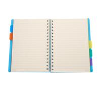 MOBUTOFU A5 Spiral Notepad Blue with Loose Leaf Paper, Versatile Use for Task Planning and Doodling, Minimalist Stylish Design for Students and Professionals