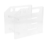 MOBUTOFU Acrylic Hard Drive Shelf Organizer with Screws, 4-Tier Transparent HDD Storage Rack for 3.5 Inch Drives, Compact Holder for Professional Office and Personal Use