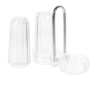 MOBUTOFU Acrylic Spice Bottle with Holder Lidded Salt and Pepper Shakers for Restaurant Table Transparent Seasoning Containers for Household Use