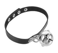 MOBUTOFU Adjustable Wear-resistant Cat Collar with Bell for Pet Cats and Kittens, Stylish Black Pu Material with Punk Style and Delicate Design, for Christmas and Birthday Gifts