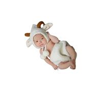 MOBUTOFU Adorable Sheep Shaped Photo Outfit for Newborn and Infant, Comfortable Super Soft Cloth Costume with Pants, for Holiday Parties and Shower Photography Props